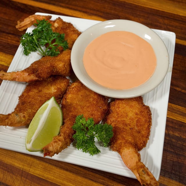 Breaded Shrimp.