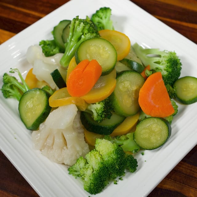 Steamed Vegetables.
