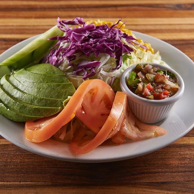 Mixed Green Salad with Avocado.