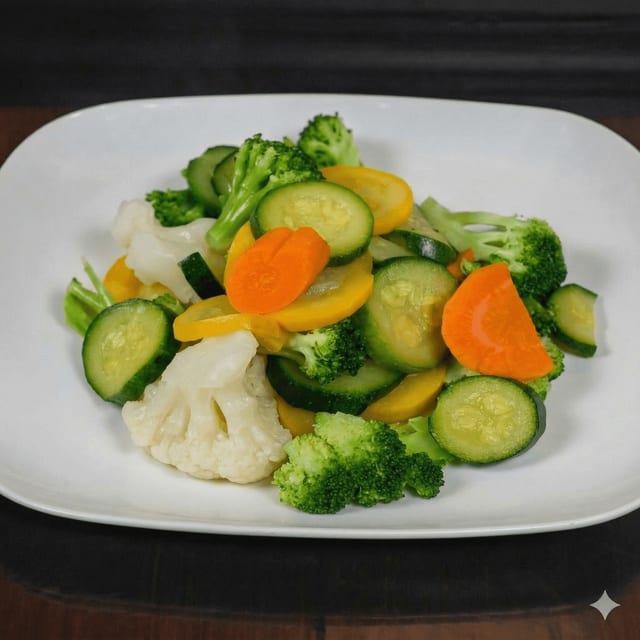 Steamed Vegetables.