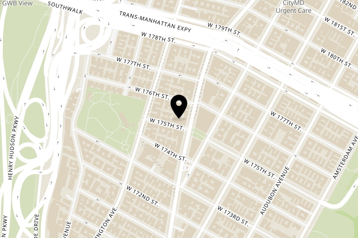 Map showing the location of Malecon Restaurants 175th Street on 4141 Broadway in New York